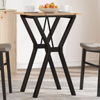 vidaXL Esstisch Y-Gestell 50x50x75 cm Massivholz Kiefer und Stahl