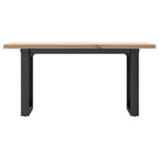vidaXL Couchtisch O-Gestell 100x50x45,5 cm Massivholz Kiefer Stahl