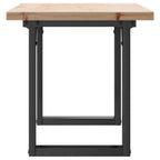 vidaXL Couchtisch O-Gestell 100x50x45,5 cm Massivholz Kiefer Stahl