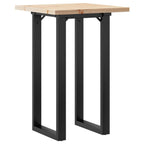vidaXL Esstisch O-Gestell 50x50x75,5 cm Massivholz Kiefer & Stahl