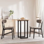 vidaXL Esstisch O-Gestell 50x50x75,5 cm Massivholz Kiefer & Stahl