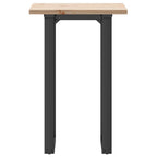 vidaXL Esstisch O-Gestell 50x50x75,5 cm Massivholz Kiefer & Stahl
