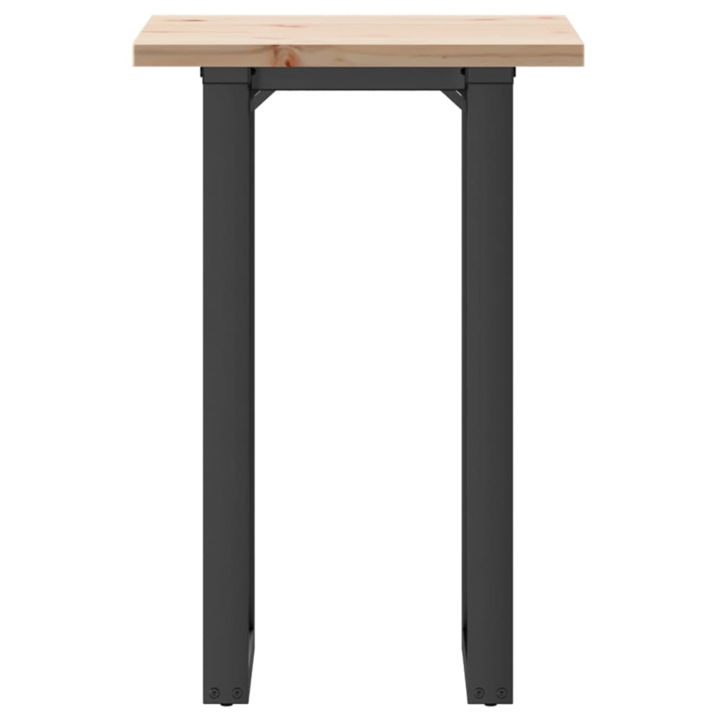 vidaXL Esstisch O-Gestell 50x50x75,5 cm Massivholz Kiefer & Stahl