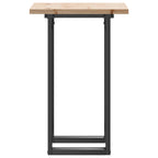 vidaXL Esstisch O-Gestell 50x50x75,5 cm Massivholz Kiefer & Stahl