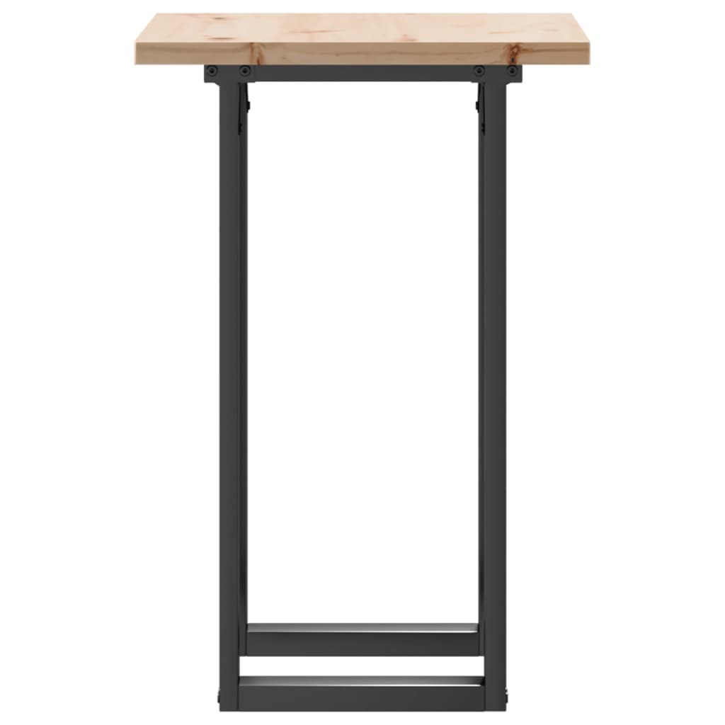 vidaXL Esstisch O-Gestell 50x50x75,5 cm Massivholz Kiefer & Stahl