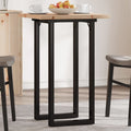 vidaXL Esstisch O-Gestell 50x50x75,5 cm Massivholz Kiefer & Stahl