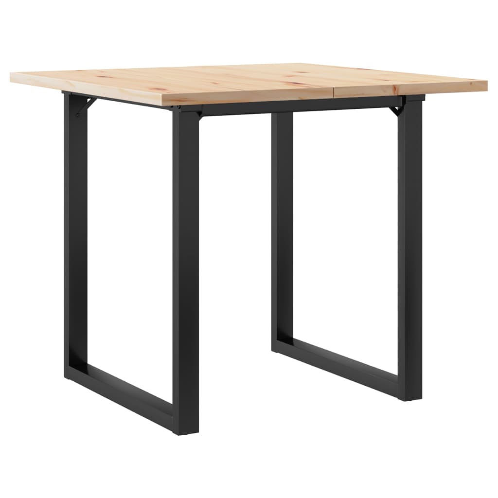 vidaXL Esstisch O-Gestell 90x90x75,5 Massivholz Kiefer und Stahl