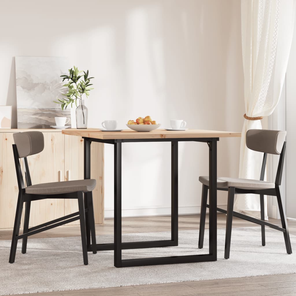 vidaXL Esstisch O-Gestell 90x90x75,5 Massivholz Kiefer und Stahl