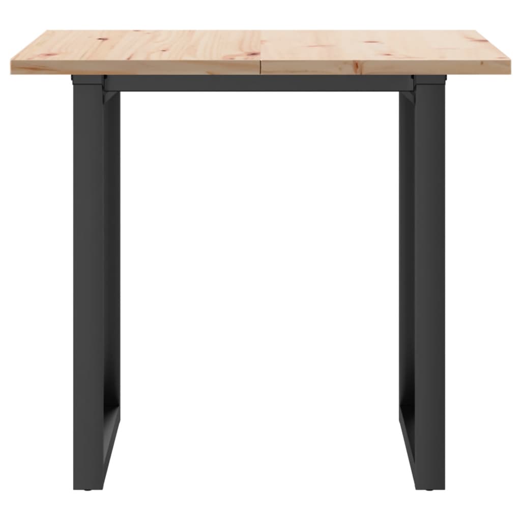 vidaXL Esstisch O-Gestell 90x90x75,5 Massivholz Kiefer und Stahl