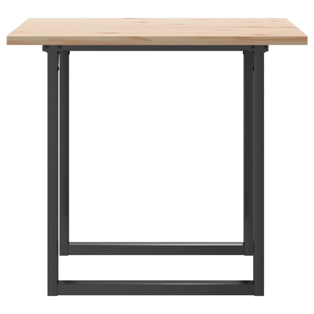 vidaXL Esstisch O-Gestell 90x90x75,5 Massivholz Kiefer und Stahl