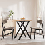 vidaXL Esstisch X-Gestell 80x50x75,5 cm Massivholz Kiefer & Stahl