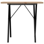 vidaXL Esstisch X-Gestell 80x50x75,5 cm Massivholz Kiefer & Stahl