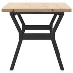 vidaXL Couchtisch Y-Gestell 100x50x45,5 cm Massivholz Kiefer Stahl