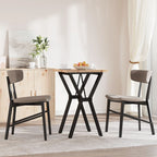 vidaXL Esstisch Y-Gestell 50x50x75,5 cm Massivholz Kiefer & Stahl