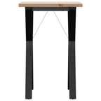 vidaXL Esstisch Y-Gestell 50x50x75,5 cm Massivholz Kiefer & Stahl