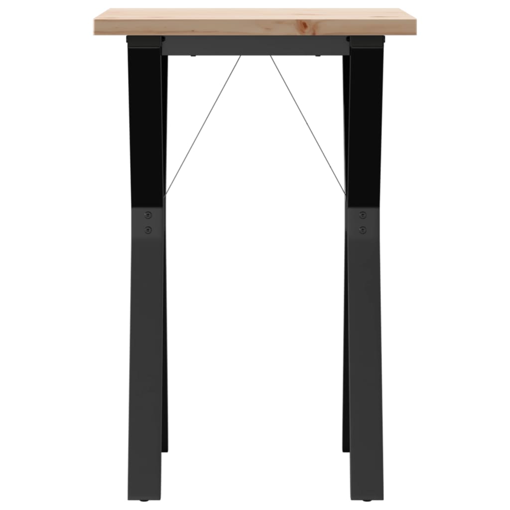 vidaXL Esstisch Y-Gestell 50x50x75,5 cm Massivholz Kiefer & Stahl