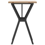 vidaXL Esstisch Y-Gestell 50x50x75,5 cm Massivholz Kiefer & Stahl