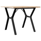 vidaXL Esstisch Y-Gestell 90x90x75,5 Massivholz Kiefer und Stahl