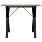 vidaXL Esstisch Y-Gestell 90x90x75,5 Massivholz Kiefer und Stahl