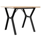 vidaXL Esstisch Y-Gestell 90x90x75,5 Massivholz Kiefer und Stahl