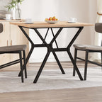 vidaXL Esstisch Y-Gestell 90x90x75,5 Massivholz Kiefer und Stahl