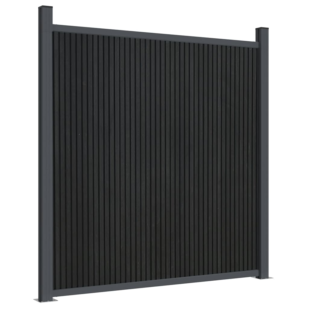 vidaXL Zaunelement Grau 353x186 cm WPC