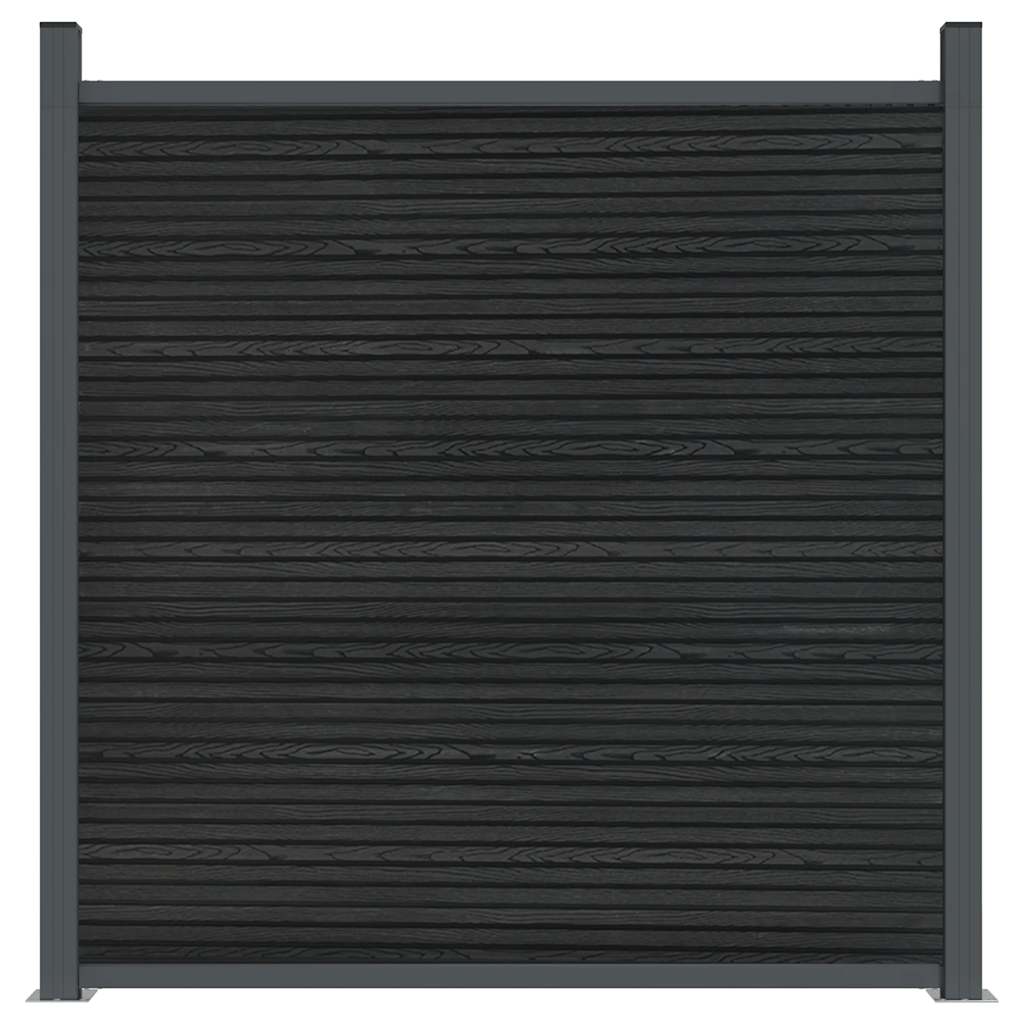vidaXL Zaunelement Grau 353x186 cm WPC