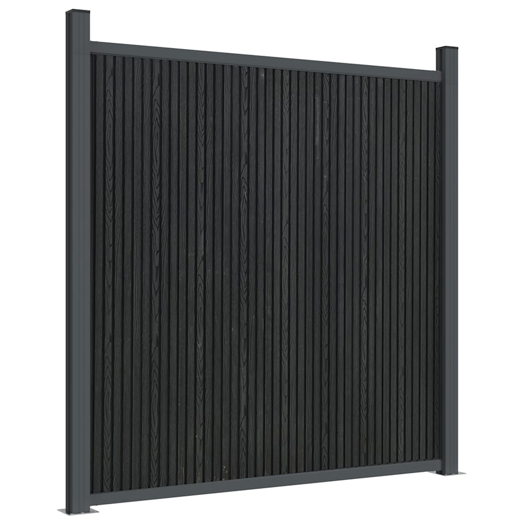 vidaXL Zaunelement Grau 353x186 cm WPC