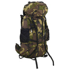 vidaXL Wanderrucksack Grün Tarnfarben 60 L Oxford-Gewebe