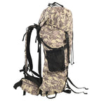 vidaXL Wanderrucksack Kamelbraun Tarnfarben 60 L Oxford-Gewebe