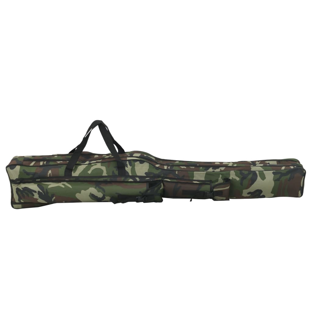 vidaXL Angelrutentasche Grün Tarnfarben 150 cm Oxford-Gewebe
