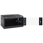 vidaXL 6HE Wandmontierter Netzwerkschrank 19" IP20 53x40x30 cm