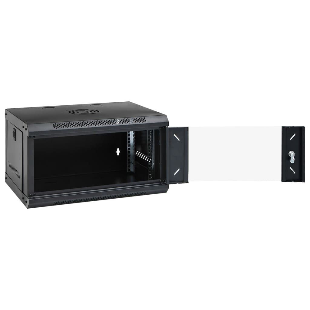 vidaXL 6HE Wandmontierter Netzwerkschrank 19" IP20 53x40x30 cm