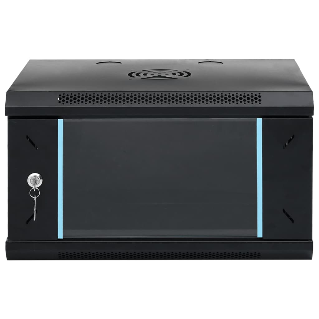 vidaXL 6HE Wandmontierter Netzwerkschrank 19" IP20 53x40x30 cm