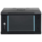 vidaXL 6HE Wandmontierter Netzwerkschrank 19" IP20 53x40x30 cm