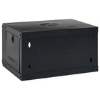 vidaXL 6HE Wandmontierter Netzwerkschrank 19" IP20 53x40x30 cm