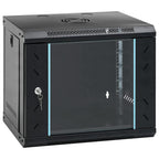 vidaXL 9HE Wandmontierter Netzwerkschrank 19" IP20 53x40x45 cm