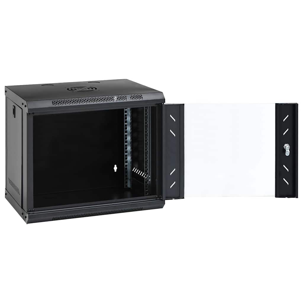 vidaXL 9HE Wandmontierter Netzwerkschrank 19" IP20 53x40x45 cm