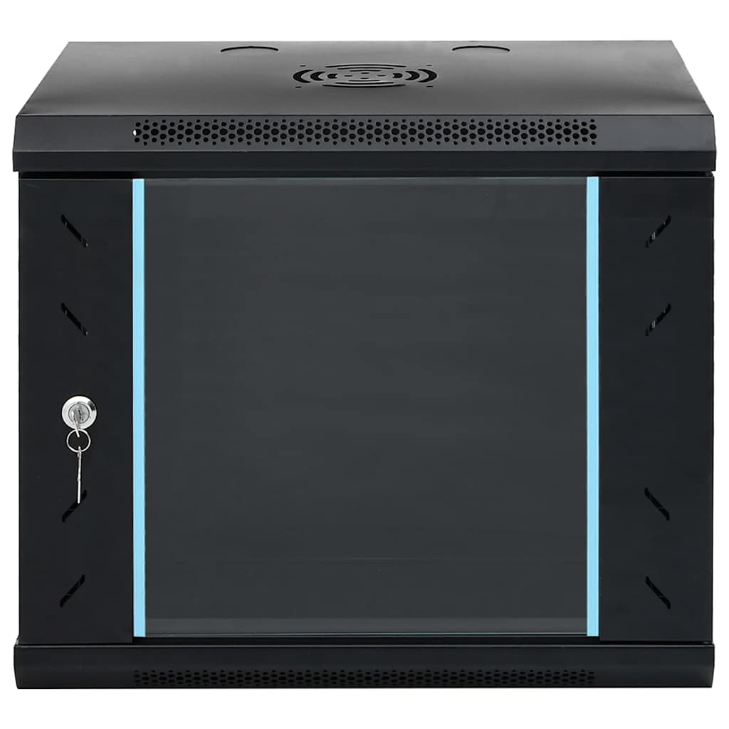 vidaXL 9HE Wandmontierter Netzwerkschrank 19" IP20 53x40x45 cm