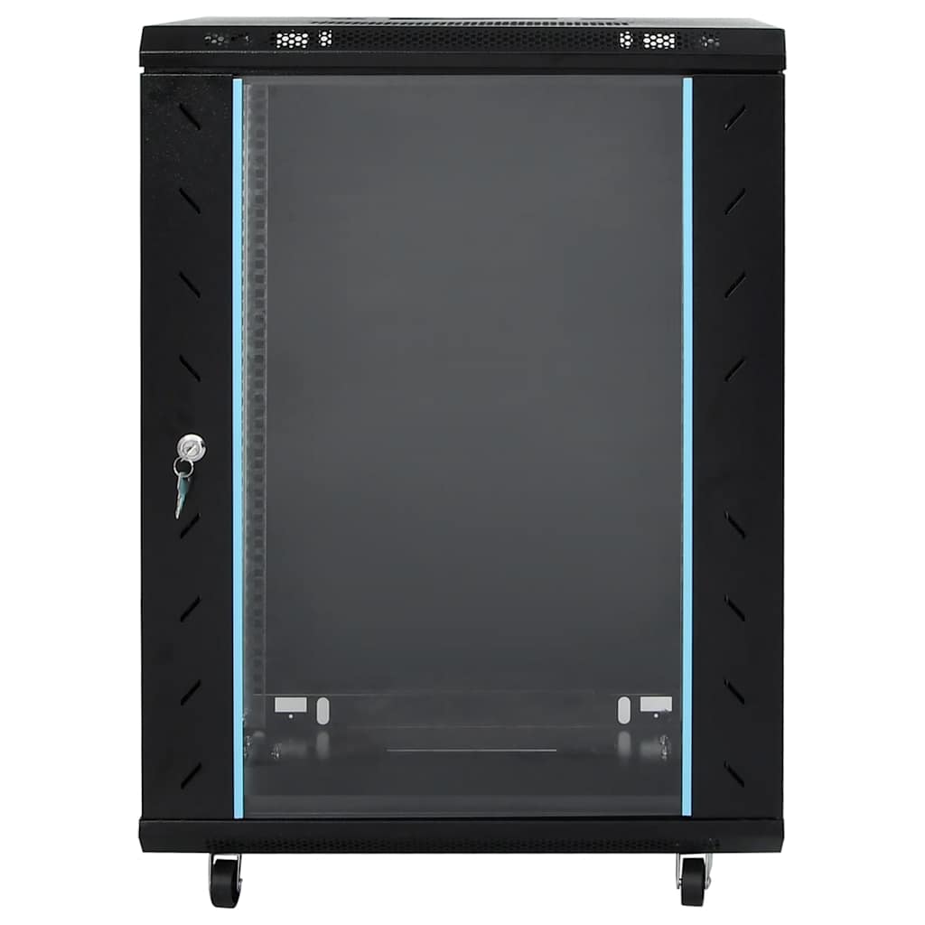 vidaXL 15HE Netzwerkschrank mit Schwenkfüßen 19" IP20 60x45x86 cm