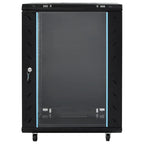 vidaXL 15HE Netzwerkschrank mit Schwenkfüßen 19" IP20 60x45x86 cm