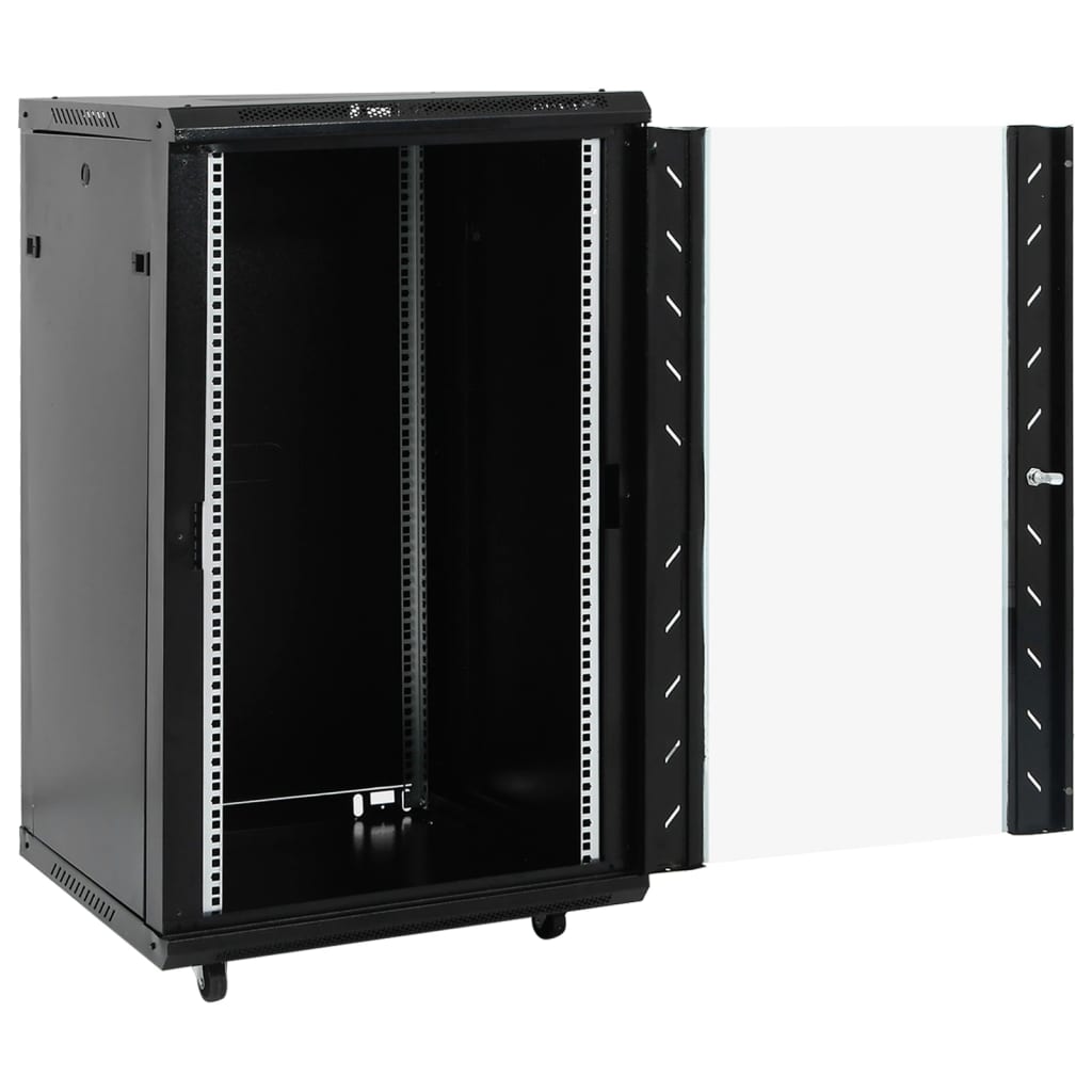 vidaXL 18U Netzwerkschrank auf Rollen 19" IP20 60x60x100 cm