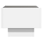 vidaXL Beistelltisch mit LED Weiß 40x40x30 cm Holzwerkstoff