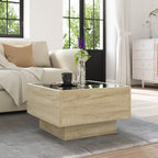 vidaXL LED-Couchtisch Sonoma Eiche 50x50x30 cm Holzwerkstoff
