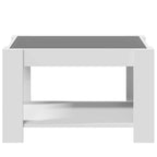 vidaXL Couchtisch mit LED-Leuchten Weiß 73x53x45 cm Holzwerkstoff