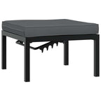 vidaXL 3-tlg. Garten-Sofagarnitur mit Kissen Schwarz Aluminium