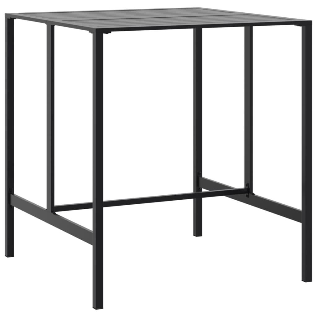 vidaXL 7-tlg. Gartenbar-Set Schwarz Pulverbeschichteter Stahl