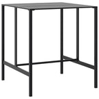 vidaXL 7-tlg. Gartenbar-Set Schwarz Pulverbeschichteter Stahl