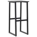 vidaXL 7-tlg. Gartenbar-Set Schwarz Pulverbeschichteter Stahl