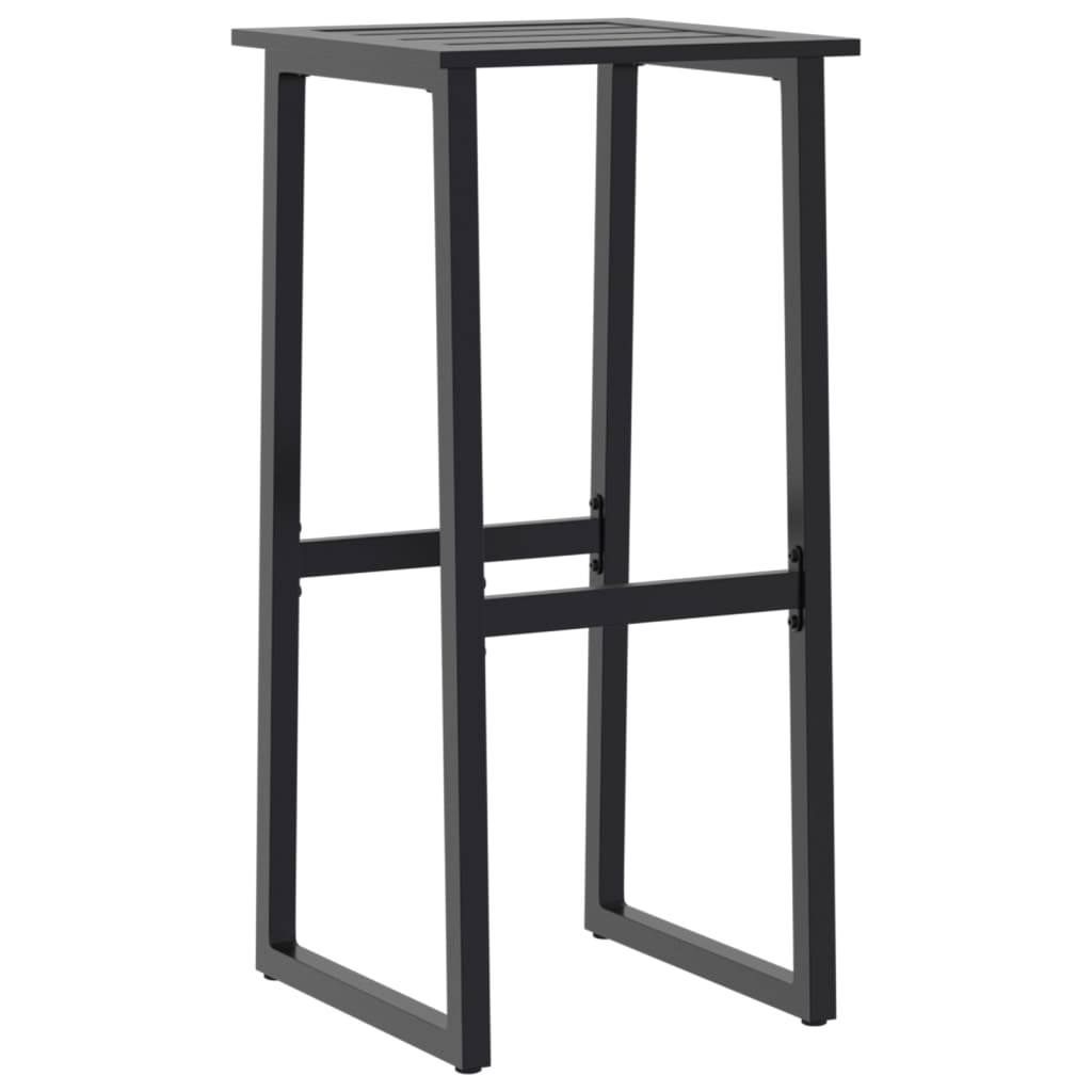 vidaXL 7-tlg. Gartenbar-Set Schwarz Pulverbeschichteter Stahl